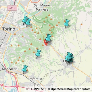 Mappa Via Verdina, 10125 Pino torinese TO, Italia (4.48929)