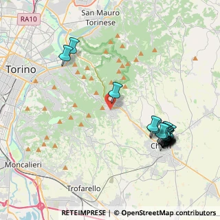 Mappa Via Verdina, 10125 Pino torinese TO, Italia (4.665)