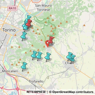 Mappa Via Verdina, 10125 Pino torinese TO, Italia (4.34846)