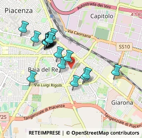 Mappa Via Caduti sulla Str., 29122 Piacenza PC, Italia (0.8365)