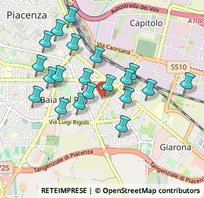 Mappa Via Caduti sulla Str., 29122 Piacenza PC, Italia (0.8795)