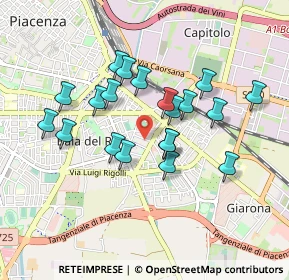 Mappa Via Caduti sulla Str., 29122 Piacenza PC, Italia (0.7845)