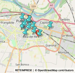 Mappa Via Caduti sulla Str., 29122 Piacenza PC, Italia (1.38417)