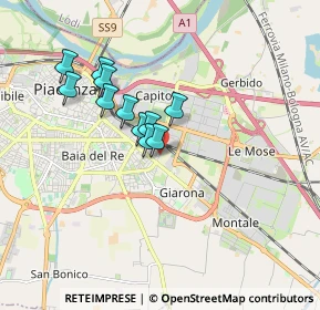 Mappa Via Mario Cavaglieri, 29122 Piacenza PC, Italia (1.36273)