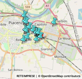 Mappa Via Mario Cavaglieri, 29122 Piacenza PC, Italia (1.24158)