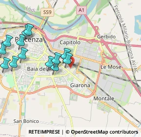 Mappa Via Mario Cavaglieri, 29122 Piacenza PC, Italia (2.34308)