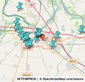 Mappa Via Mario Cavaglieri, 29122 Piacenza PC, Italia (3.329)