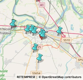 Mappa Via T.Gardella, 29122 Piacenza PC, Italia (3.8775)