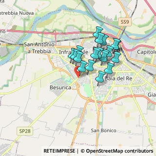 Mappa Ciclovia del Trebbia, 29122 Piacenza PC, Italia (1.41579)
