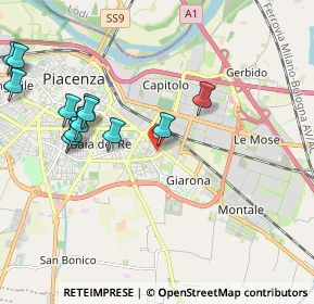 Mappa Via Rosario Ottobono, 29122 Piacenza PC, Italia (2.29167)