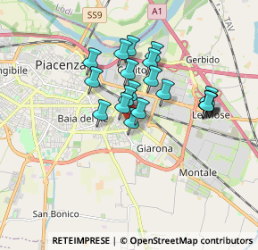 Mappa Via Rosario Ottobono, 29122 Piacenza PC, Italia (1.3895)