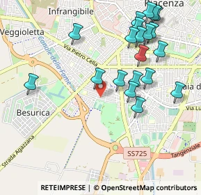 Mappa Via Antonio Gramsci, 29122 Piacenza PC, Italia (1.111)