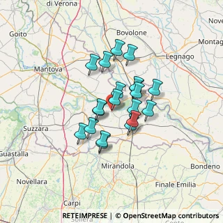 Mappa Via F. Gabrielli, 46020 Quingentole MN, Italia (9.68)