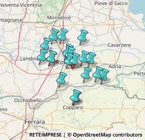 Mappa Via Cappello, 45100 Rovigo RO, Italia (9.3825)