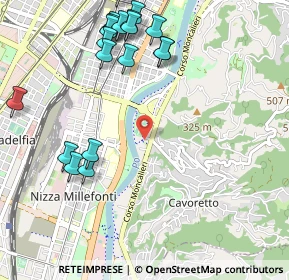 Mappa Via Villa Glori, 10133 Torino TO, Italia (1.3025)