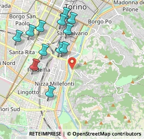 Mappa Via Villa Glori, 10133 Torino TO, Italia (2.1275)