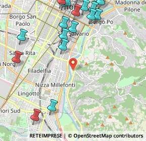 Mappa Via Villa Glori, 10133 Torino TO, Italia (2.8695)