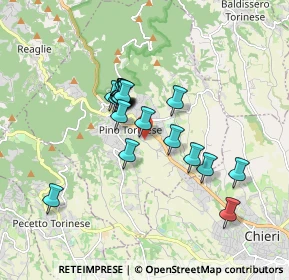 Mappa Via Valle Balbiana, 10025 Pino Torinese TO, Italia (1.3725)