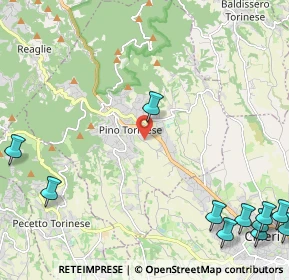 Mappa Via Valle Balbiana, 10025 Pino Torinese TO, Italia (3.54273)