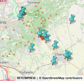 Mappa Via Valle Balbiana, 10025 Pino Torinese TO, Italia (4.17769)