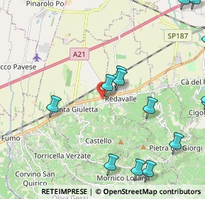 Mappa Via Larga, 27046 Manzo PV, Italia (2.86071)