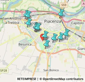 Mappa Via Piero Gobetti, 29122 Piacenza PC, Italia (1.49583)