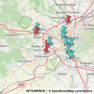 Mappa Strada Quinta angolo Strada Quarta, 10043 Rivalta di Torino TO, Italia (6.54455)