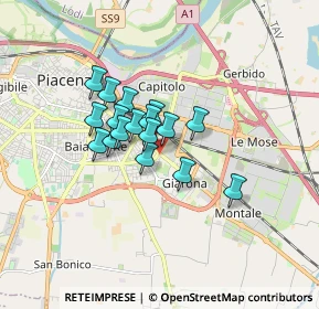 Mappa Via Angelo Spinazzi, 29122 Piacenza PC, Italia (1.13235)