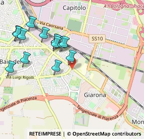 Mappa Via Angelo Spinazzi, 29122 Piacenza PC, Italia (1.02733)