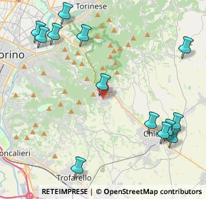 Mappa Via S. Felice, 10025 Pino Torinese TO, Italia (5.43538)