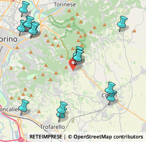 Mappa Via S. Felice, 10025 Pino Torinese TO, Italia (5.06333)