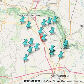 Mappa Via G. Lanza, 15040 Mirabello Monferrato AL, Italia (6.98053)