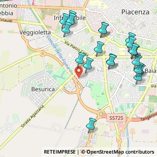 Mappa Via Tansini Ferruccio, 29122 Piacenza PC, Italia (1.2575)