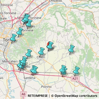 Mappa 10020 Andezeno TO, Italia (9.9175)