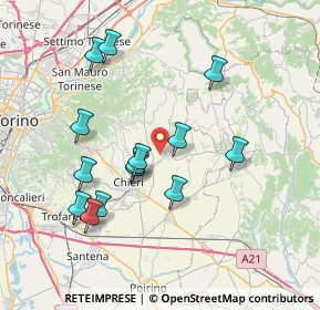 Mappa 10020 Andezeno TO, Italia (7.29143)