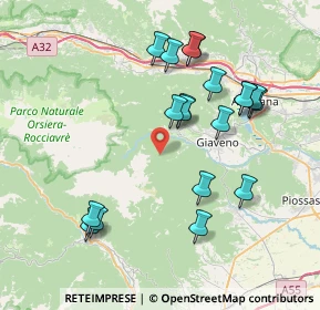 Mappa Via Frazione Prè - Fieul, 10094 Giaveno TO, Italia (7.85316)