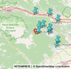 Mappa Via Frazione Prè - Fieul, 10094 Giaveno TO, Italia (6.78364)