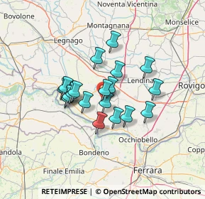 Mappa Via Branzetta, 45027 Ceneselli RO, Italia (9.973)