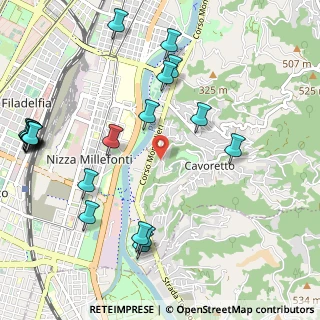Mappa Strada alla Villa Zanetti, 10133 Torino TO, Italia (1.3525)