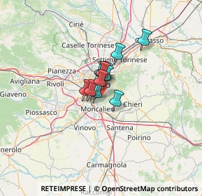 Mappa Strada della Creusa, 10133 Torino TO, Italia (5.99167)