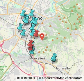 Mappa Strada della Creusa, 10133 Torino TO, Italia (3.674)