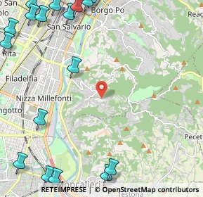 Mappa Strada della Creusa, 10133 Torino TO, Italia (3.6595)
