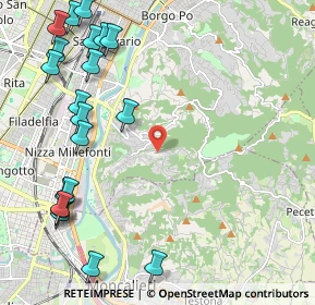 Mappa Strada della Creusa, 10133 Torino TO, Italia (2.8805)