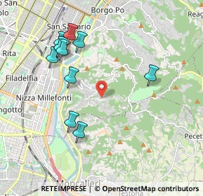 Mappa Strada della Creusa, 10133 Torino TO, Italia (2.07909)