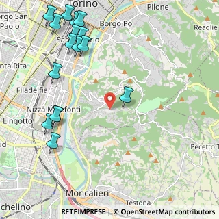 Mappa Strada della Creusa, 10133 Torino TO, Italia (2.79813)