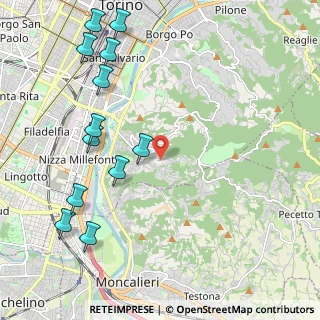 Mappa Strada della Creusa, 10133 Torino TO, Italia (2.61333)