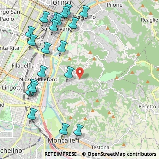 Mappa Strada della Creusa, 10133 Torino TO, Italia (2.862)