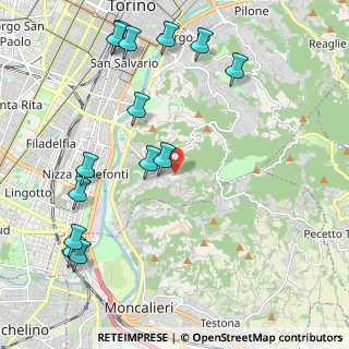 Mappa Strada della Creusa, 10133 Torino TO, Italia (2.575)