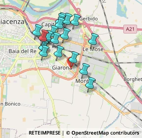 Mappa Via G. Giandemaria, 29122 Piacenza PC, Italia (1.731)