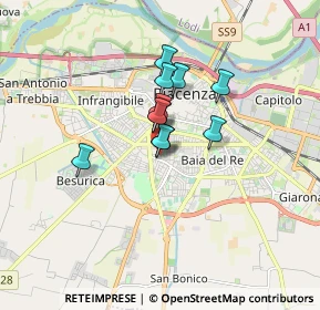 Mappa Via Giuseppe Mischi, 29122 Piacenza PC, Italia (1.06909)